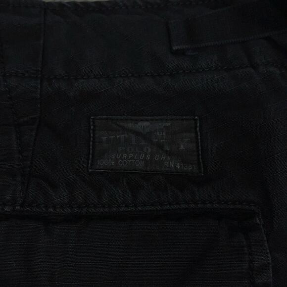 Polo Ralph Lauren Utility Cargo Pants 46x32 Classic Fit Surplus Military Black - Picture 9 of 16